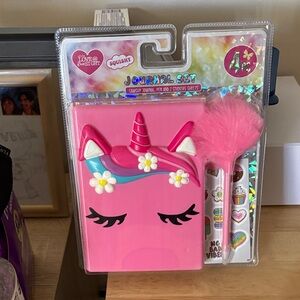 Unicorn Squishy Journal Set - Pink